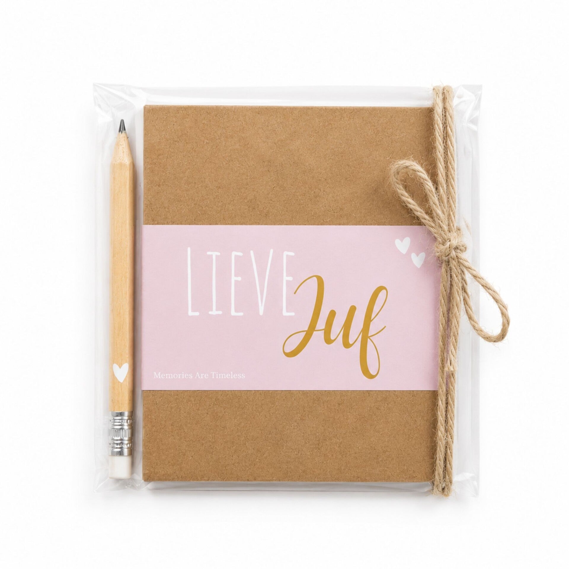 Cadeau Juf | Set Lieve Juf | Notitieboekje | Potlood