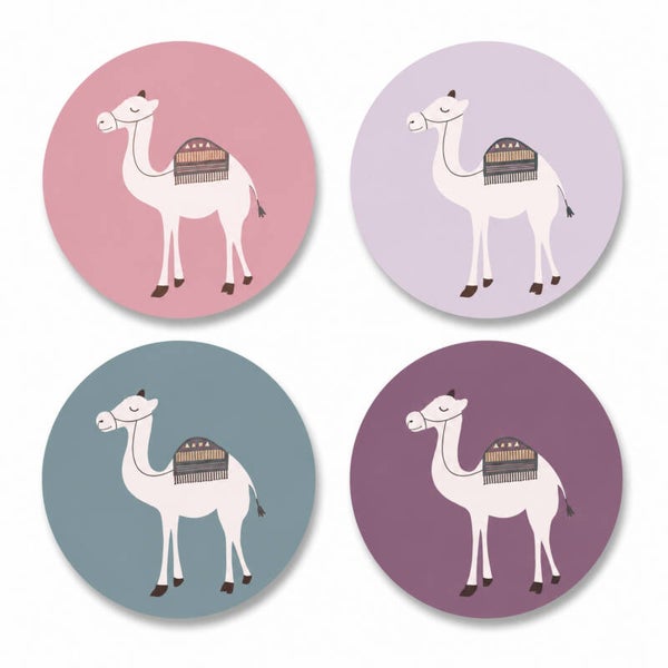 Kameel Stickers Kinderen | Cadeaustickers | 10 Stuks | 4 cm