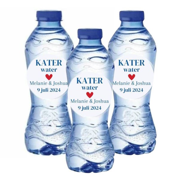 Bedankje | Bruiloft | Katerwater | Blauw | 8 stuks