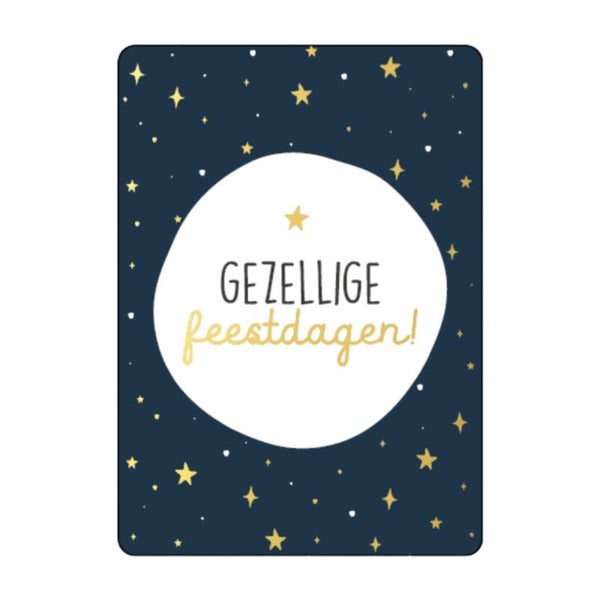 Kerst | Cadeaukaart | Gezellige Feestdagen | Goud