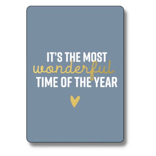 Kerst | Cadeaukaart | Wonderful time of the year | Goud