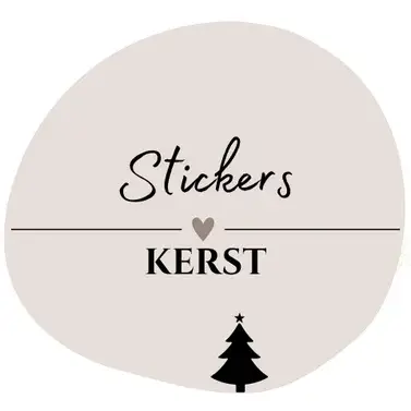 Kerst stickers voor op een cadeau