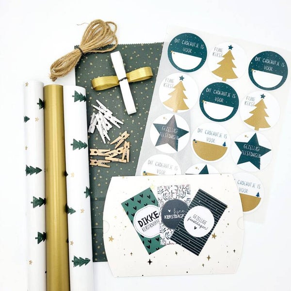 Kerst | Inpakset 35-delig | Groen Goud