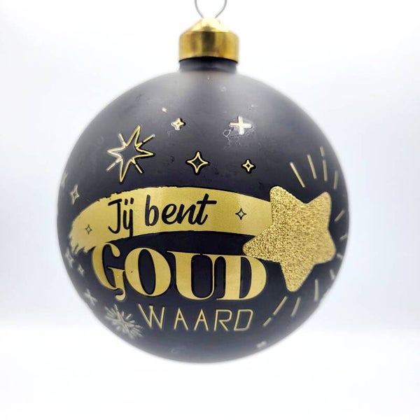 Kerst | Cadeautje | Kerstbal XL | Jij bent goud waard