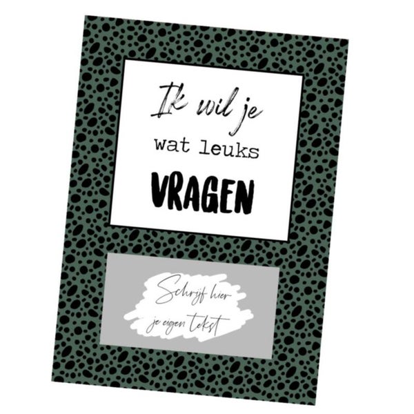 Kraskaart | Zelf Maken | Ik Wil Je Wat Leuks Vragen | DIY