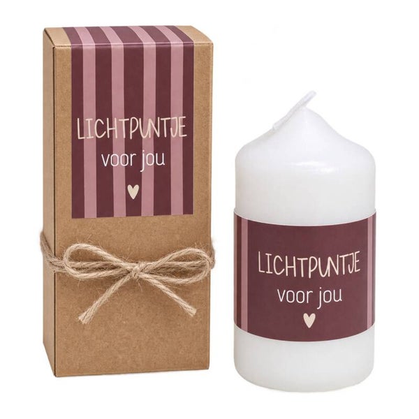 Cadeau Lichtpuntje voor jou | Kaarscadeau in cadeaudoosje