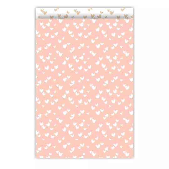 Cadeauzakje | Solo Hearts | Neon roze | Roze