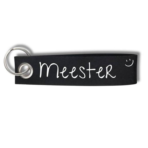 Cadeautje | Sleutelhanger | Meester | Personaliseren mogelijk