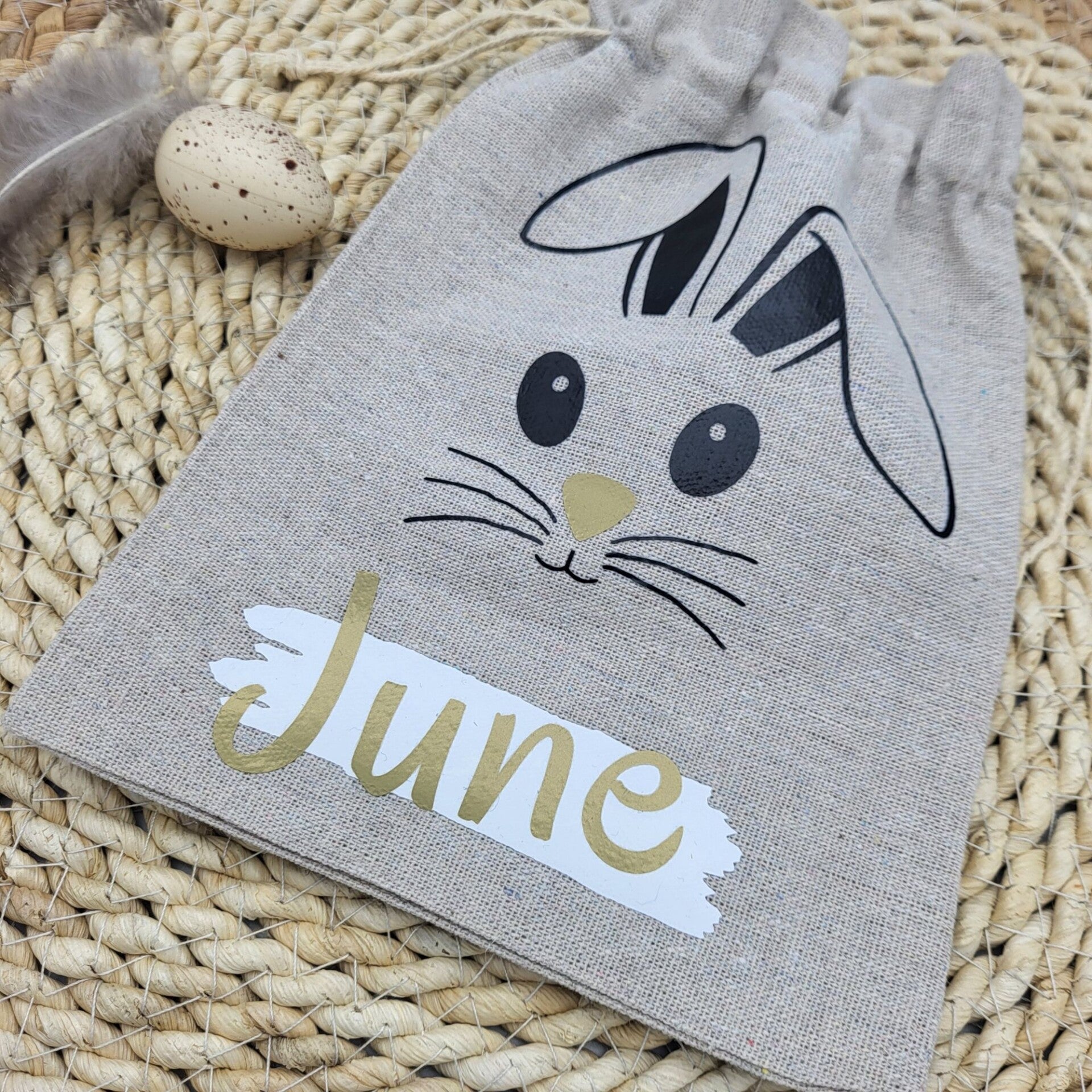 Pasen | Stoffen zakje met naam