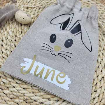 Pasen | Stoffen zakje met naam