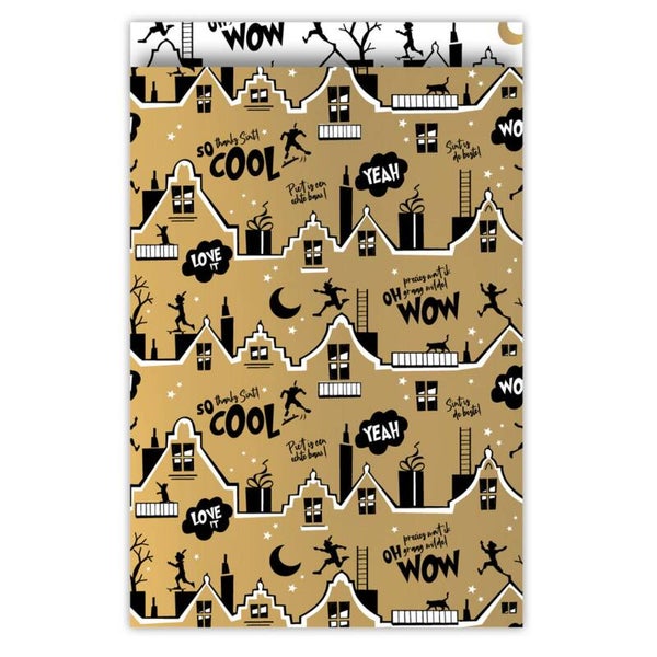 Sinterklaas | Cadeauzakje | Goud Zwart Wit