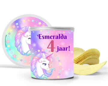 Traktatie | Pringles Traktatie | Gepersonaliseerd | Unicorn