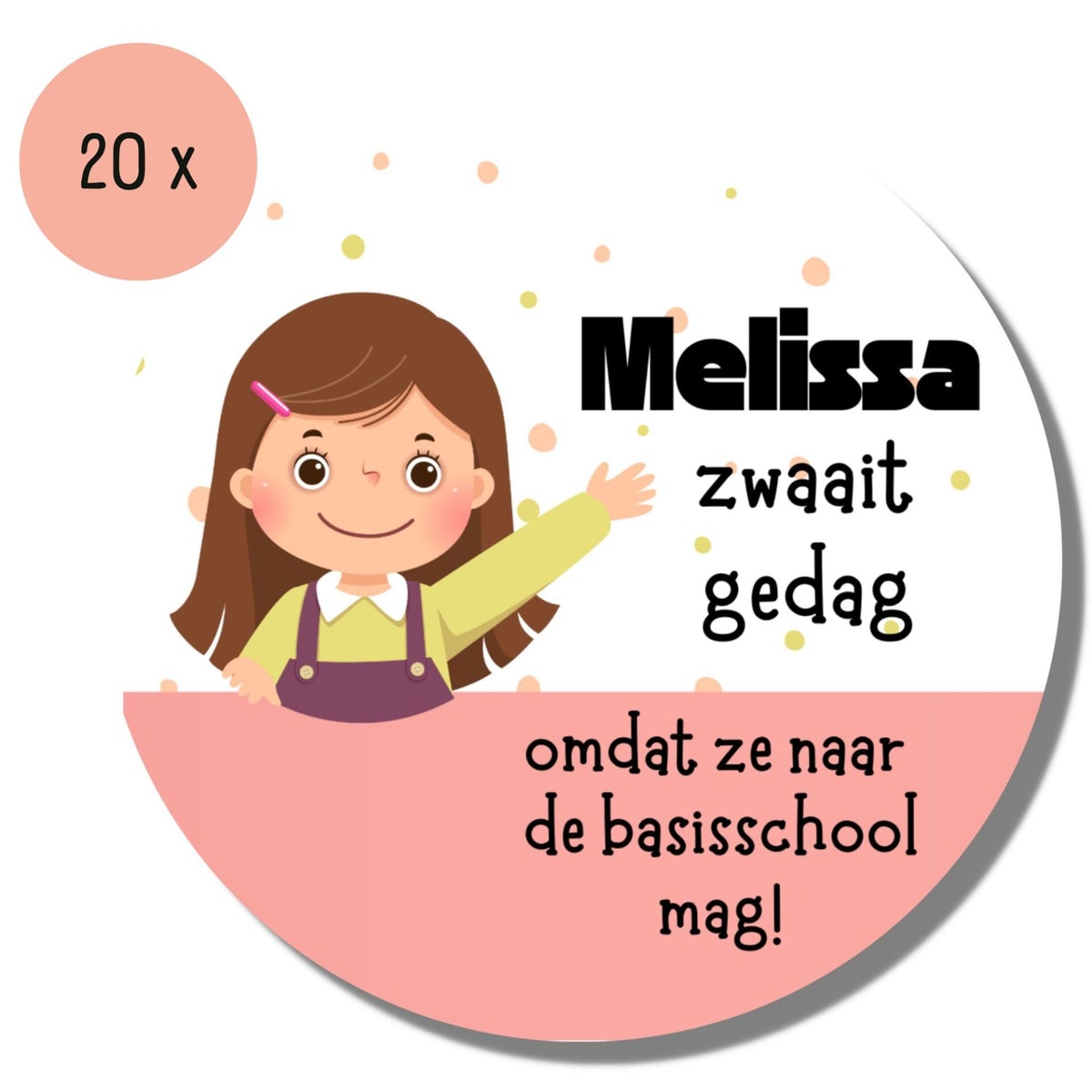 Afscheid Kinderdagverblijf - Basisschool - Meisje - Traktatie Stickers ...