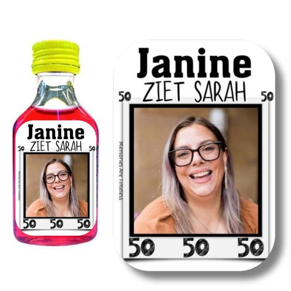 Shotjes Etiketten Gepersonaliseerd
