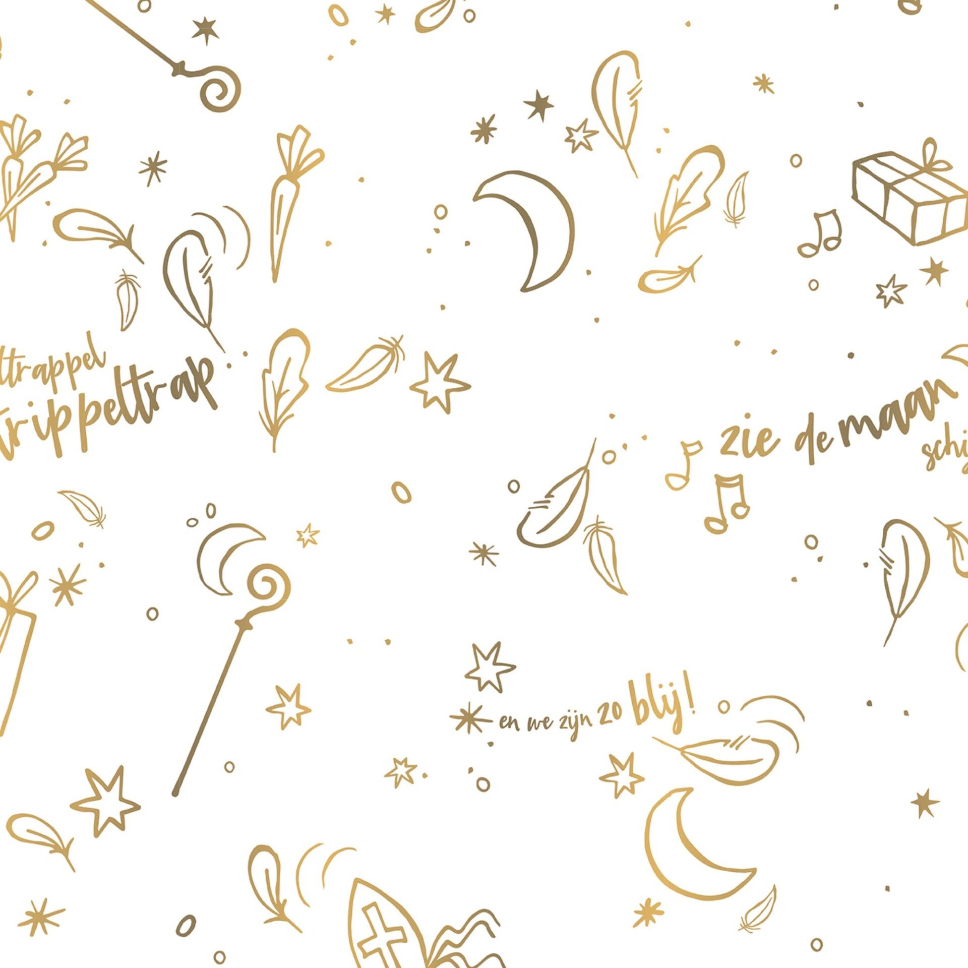 Sinterklaas | Vloeipapier | Zijdepapier | Goud Wit