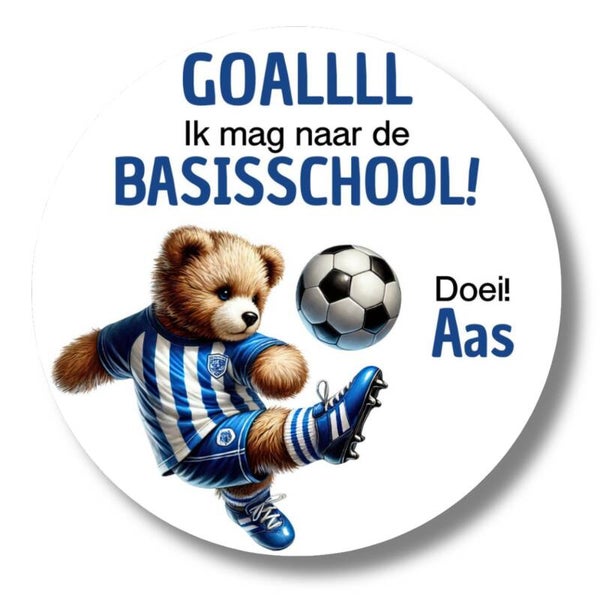 Gepersonaliseerde Basisschool stickers | 20 Stickers | Goallll Naar De Basisschool | Gepersonaliseerd Met Naam