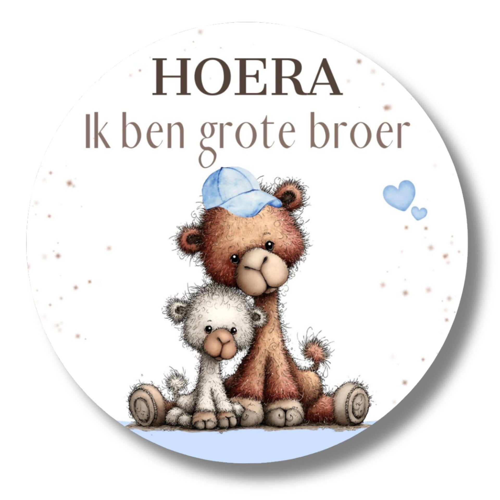 Traktatie Stickers Grote Broer Geboorte met Teddybeer | 20 Stuks