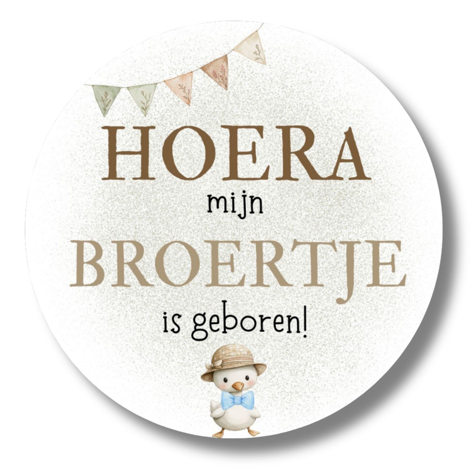 Traktatie Stickers Geboorte Broertje met Eendje | 20 Stuks