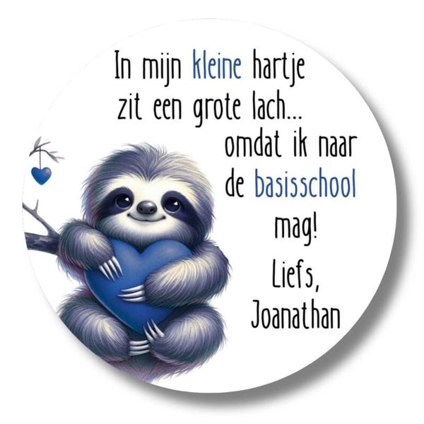 Gepersonaliseerde Basisschool stickers | naar basisschool met naam | koala traktatie stickers