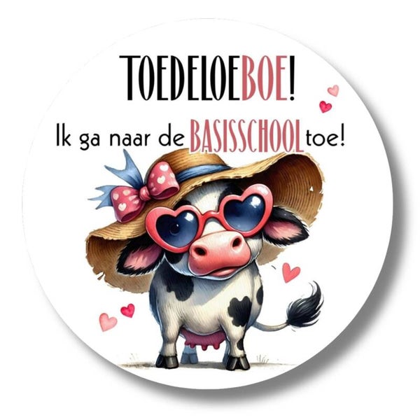 Stickers traktatie | Basisschool | Toedeloeboe | Koe