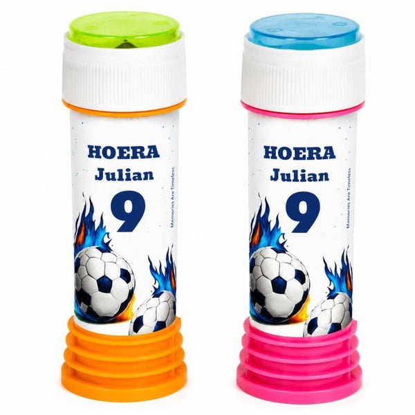 Voetbal Bellenblaas Traktatie Gepersonaliseerd | Inclusief Bellenblaas of Losse Stickers