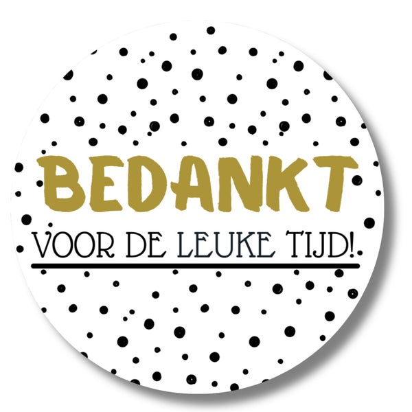 Kraft stickers bedankt voor de toffe(e) tijd 40mm 50 stuks | afscheid | etiketten Kraft stickers bedankt voor de toffe(e) tijd 40mm 50 stuks | afscheid | etiketten