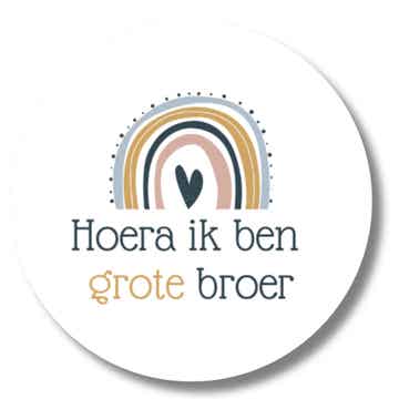 Stickers | Hoera Ik Ben Grote Broer | 20 Stuks