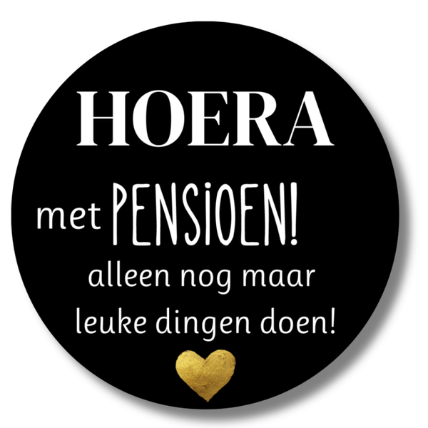 Stickers | Pensioen | Black | 20 Stuks