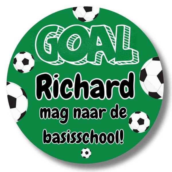 Gepersonaliseerde Stickers | Voetbal | Goal | Groen