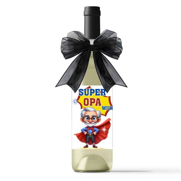 Wijncadeau | Super Opa wijn | Personaliseren mogelijk