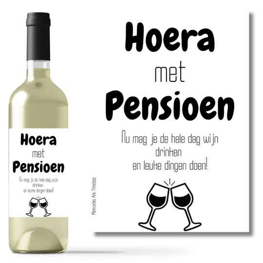 Wijnetiket | Hoera met Pensioen!