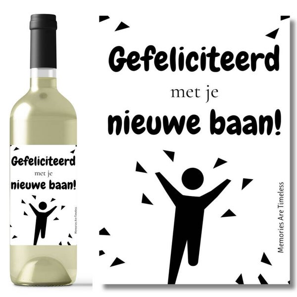 Wijnetiket | Gefeliciteerd met je nieuwe baan!