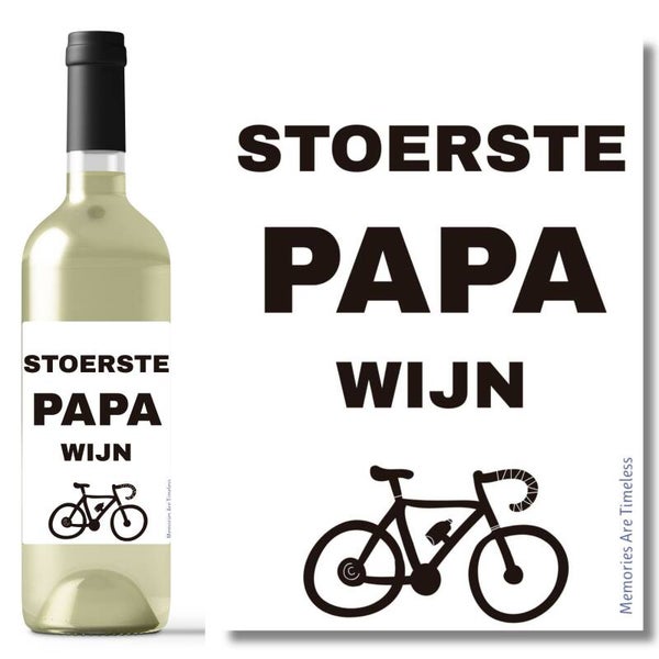 Wijnetiket | Stoerste papa wijn