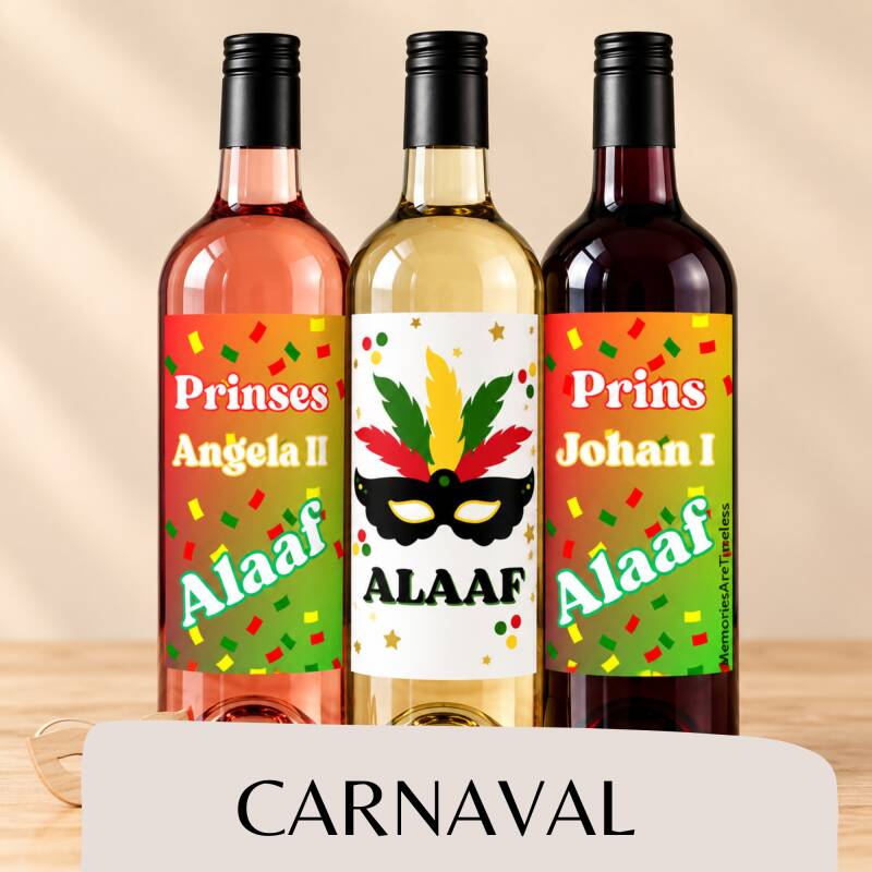 Wijnetiketten carnaval