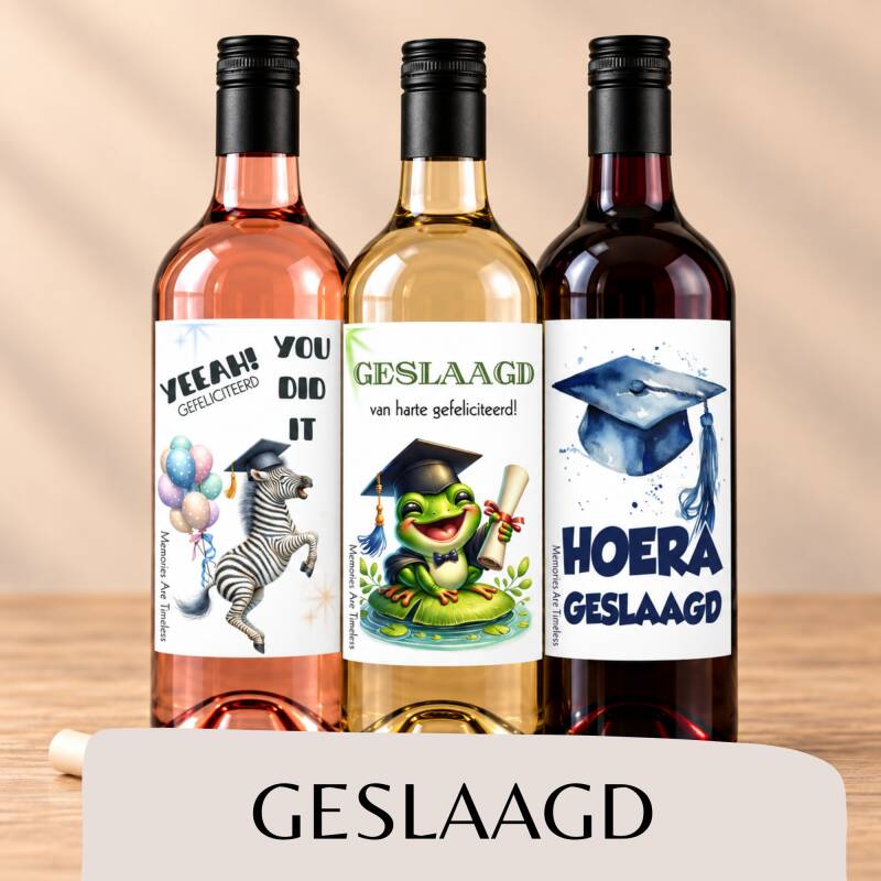 Wijnetiketten geslaagd