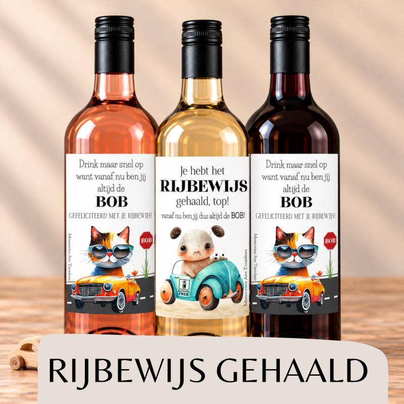 Wijncadeau rijbewijs gehaald