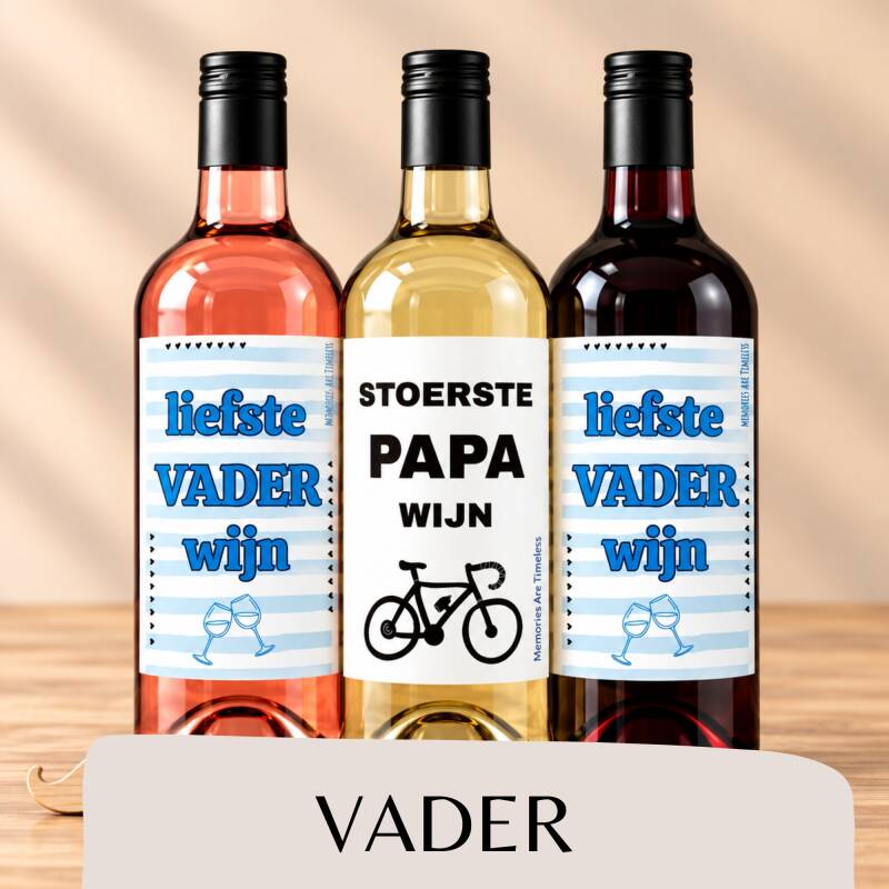 Wijnetiketten vsder papa
