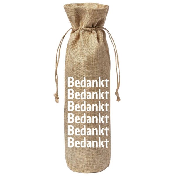 Wijntas | Bedankt Bedankt Bedankt | Jute