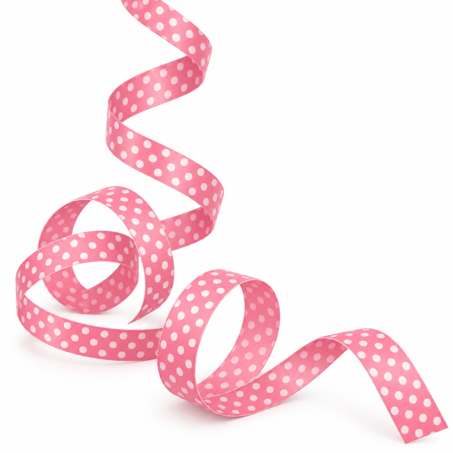Krullint | Cadeaulint | Roze dots