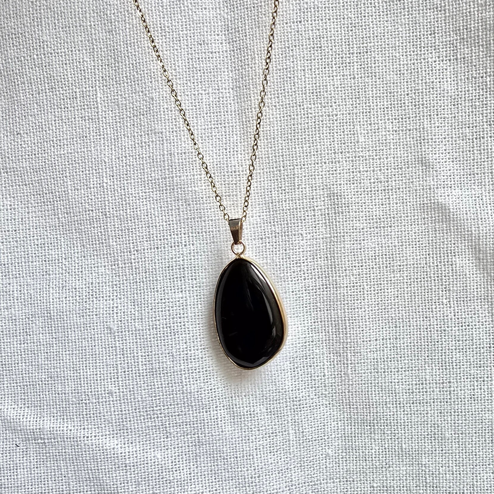 Zwarte obsidiaan ketting