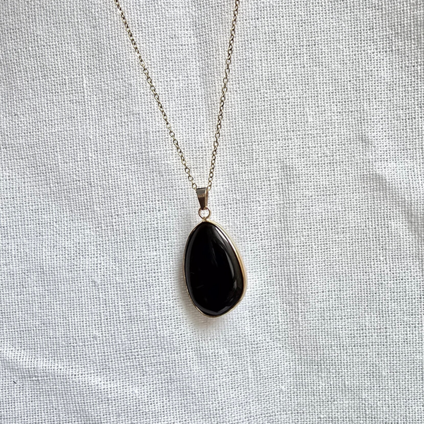 Zwarte obsidiaan ketting