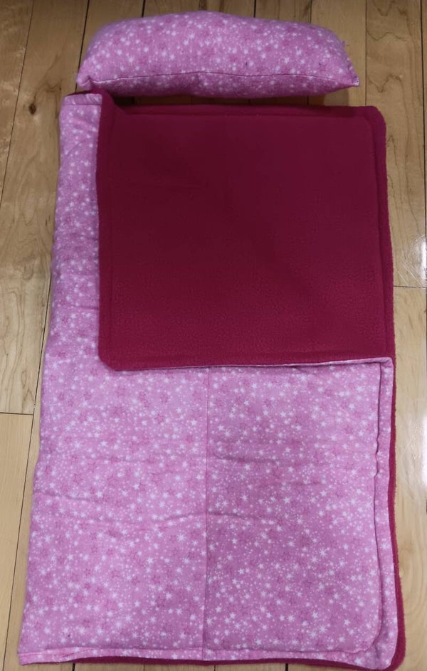 Pink spot sleeping bag