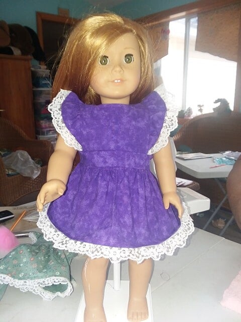 Purple baby doll dress