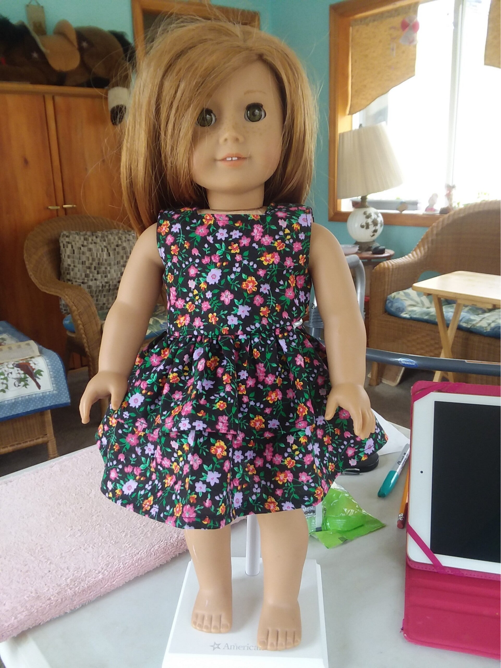Black flower dress