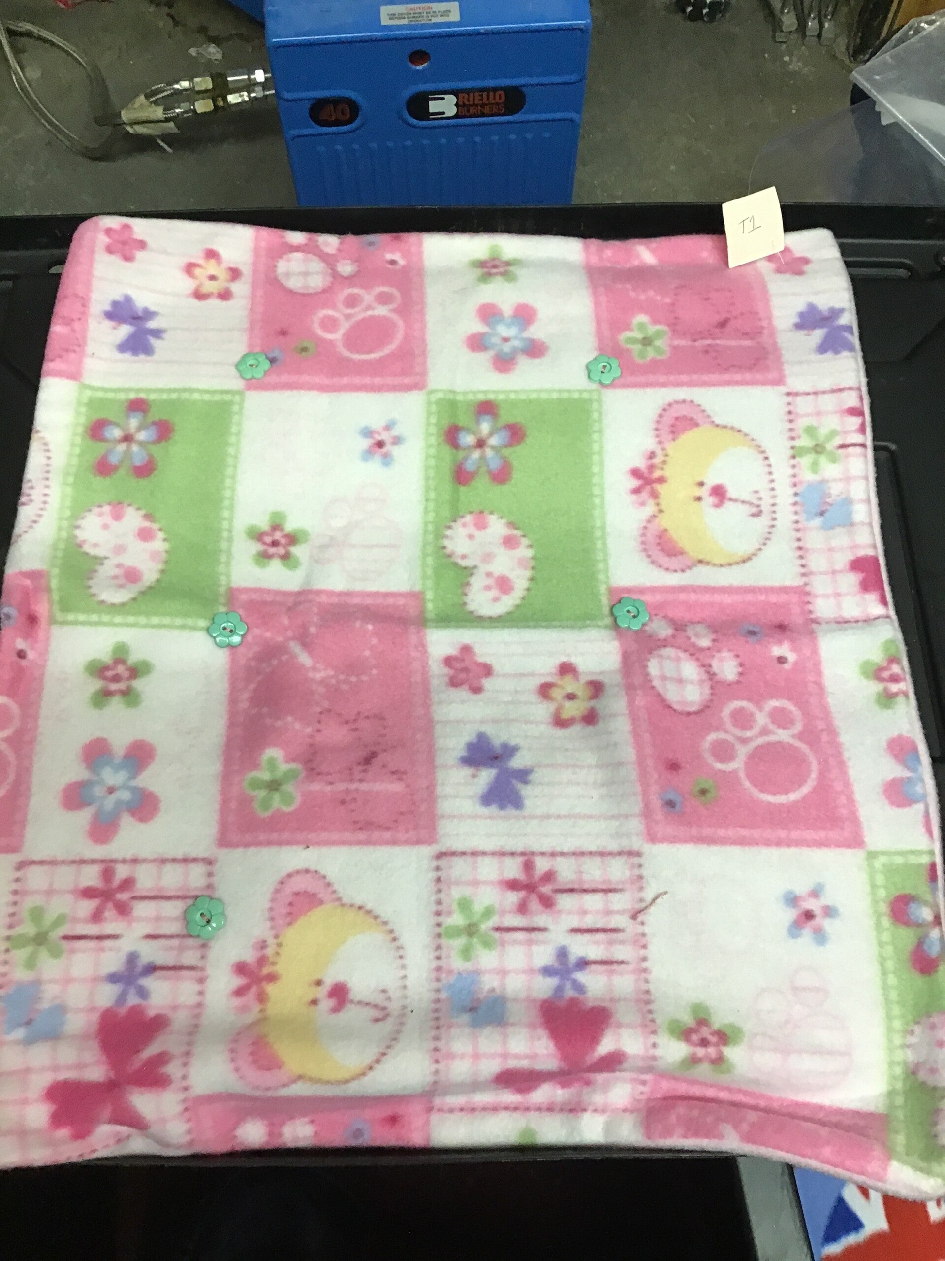 Pink teddy blanket