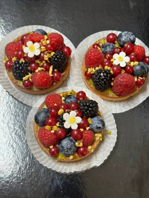 Tarte pistache & fruits rouges