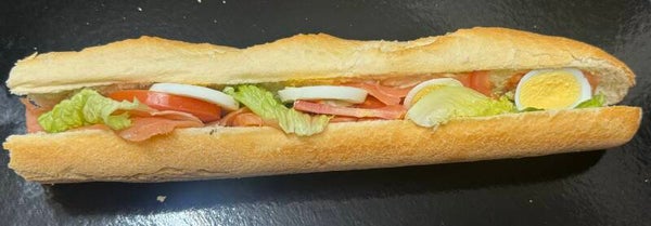 Sandwich saumon fumé & crudité