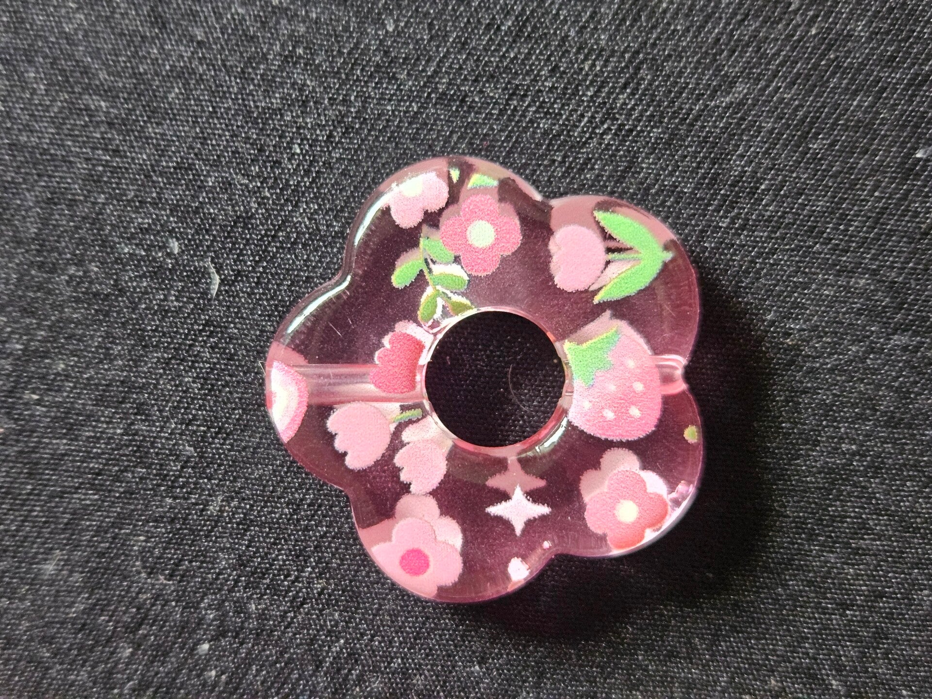 Akryl focal - Rosa med blommotiv