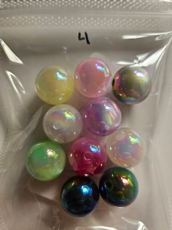 Glansiga/skimrande pärlor i 16 mm 10 - pack