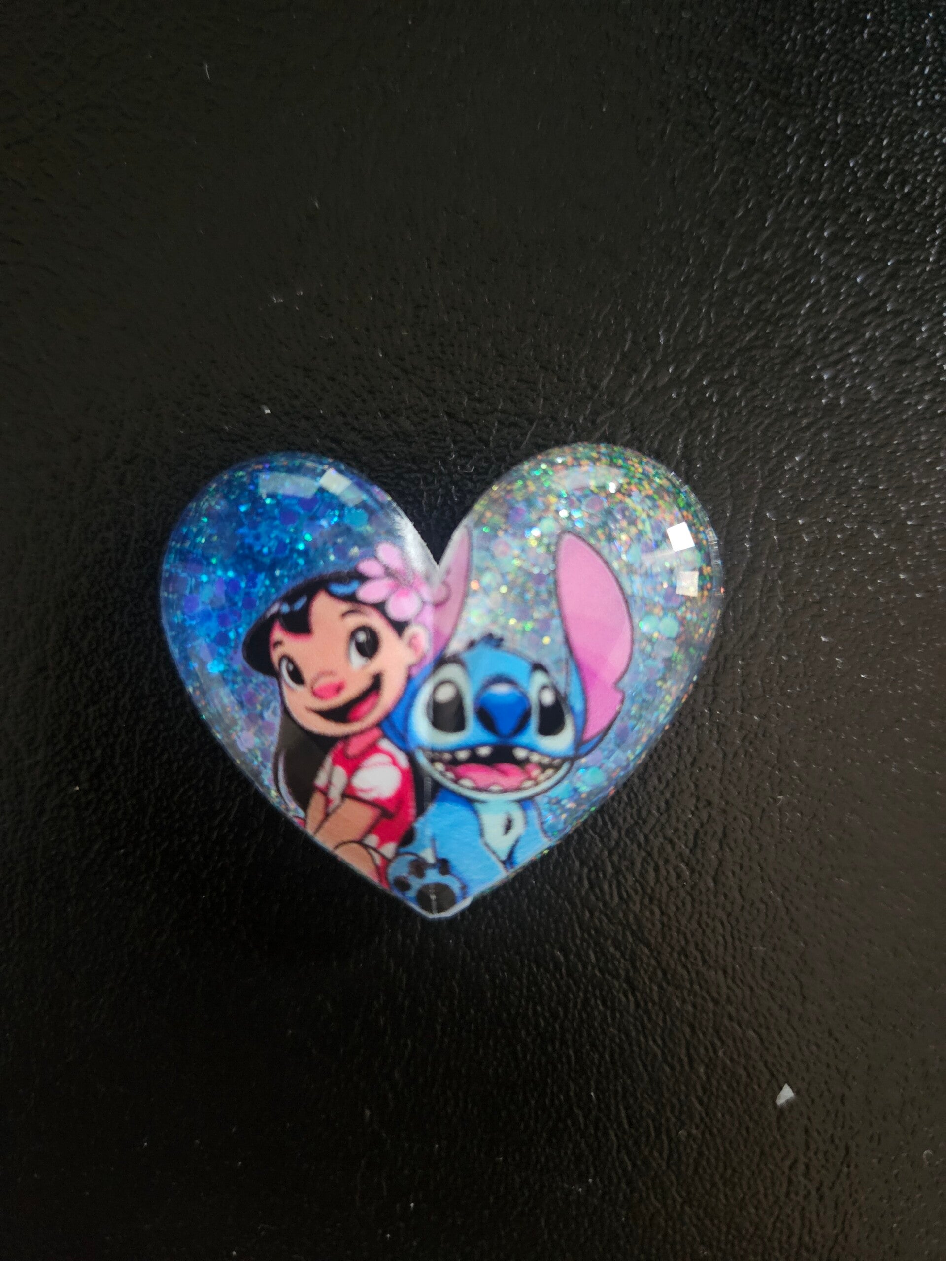 Blå figur med glitter